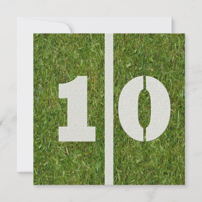 10th Birthday Invitation (Front)