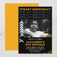 10th birthday invitations boy Photo Spray paint