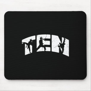 10th Birthday Karate Fighter 10 Year Old Girls Boy Mouse Pad