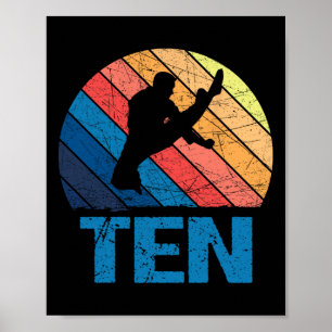 10th Birthday Karate Fighter 10 Year Old Girls Boy Poster