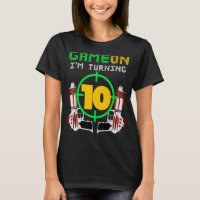 10th Birthday Laser Tag Birthday Game On I'm Turni