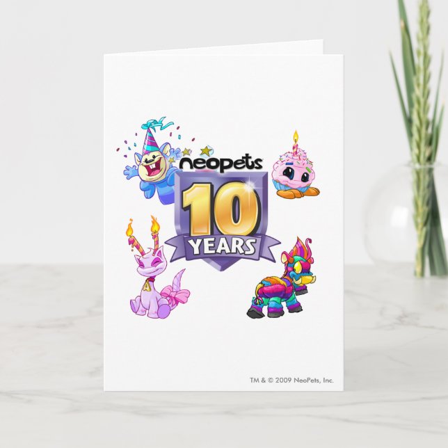 10th Birthday Logo Card (Front)