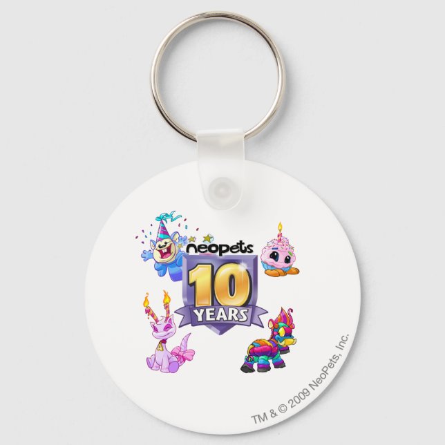 10th Birthday Logo Key Ring (Front)