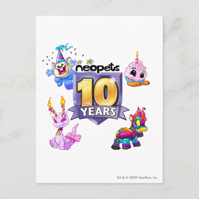 10th Birthday Logo Postcard (Front)