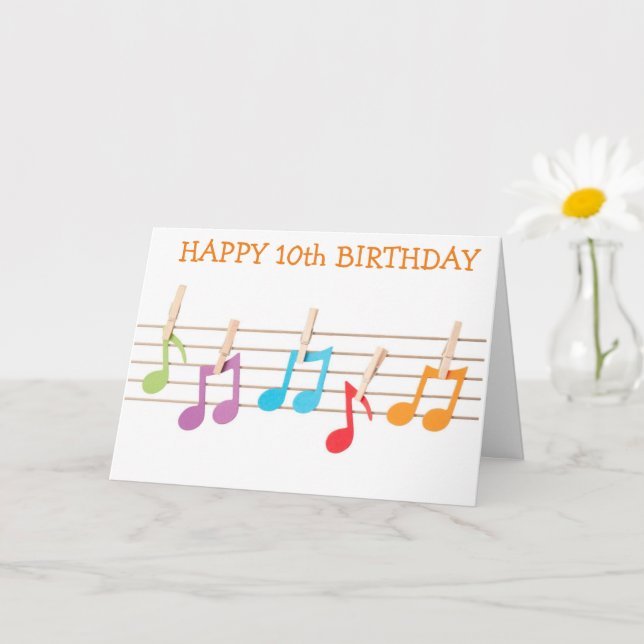 **10th BIRTHDAY** MUSICAL NOTES BIRTHDAY WISHES (Small Plant)