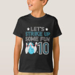 10th Birthday Party Bowling Boy 10 Year Old Bowlin T-Shirt<br><div class="desc">10th Birthday Party Bowling Boy 10 Year Old Bowling Player</div>