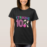10th Birthday Party Bowling Girl 10 Year Old Bowli T-Shirt<br><div class="desc">10th Birthday Party Bowling Girl 10 Year Old Bowling Player</div>