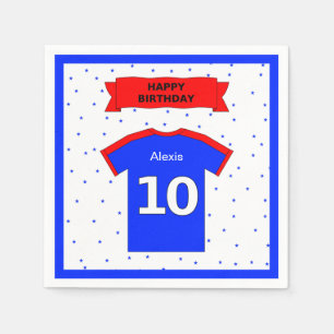 10th birthday party boys and girls add name napkin