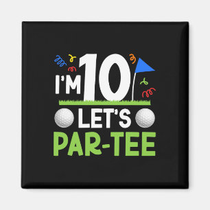 10th Birthday Party Golf Boy Ten Year Old Golfer Magnet