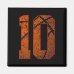 10th Birthday Party Ten 10 Year Old Basketball Bda Magnet