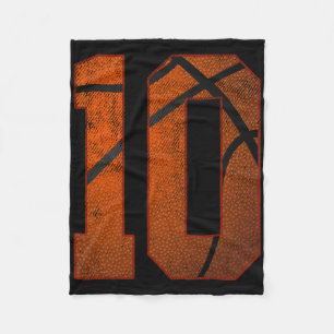10th Birthday Party Ten 10 Year Old Bysketbyll Bda Fleece Blanket