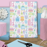 10th Birthday Pastel Pink Cake Presents Balloons