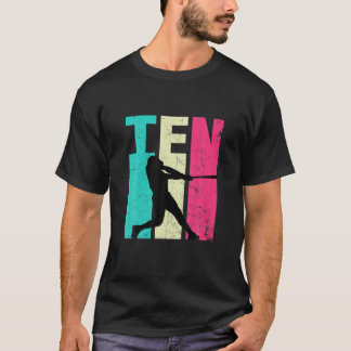 10Th Birthday Retro Baseball Lovers 10 Years Old B T-Shirt