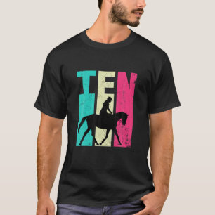 10Th Birthday Retro Horseback Riding 10 Years Old T-Shirt
