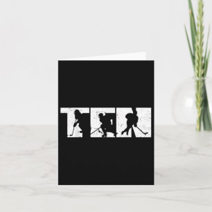 10th Birthday Retro Ice Hockey 10 Years Old Boy Gi Card