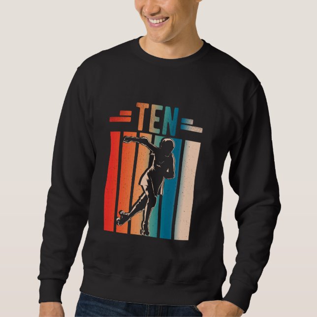 10th Birthday Roller Skating Celebration Lifestyle Sweatshirt (Front)