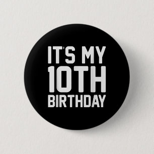 10th Birthday Soccer Player Boy Party Celebration  6 Cm Round Badge
