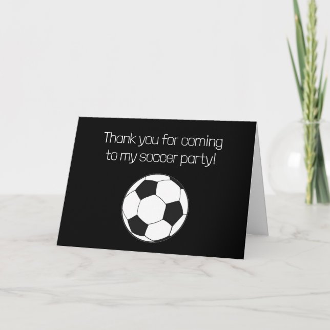 10th Birthday Soccer Sports Boys Kids Thank You Card (Front)