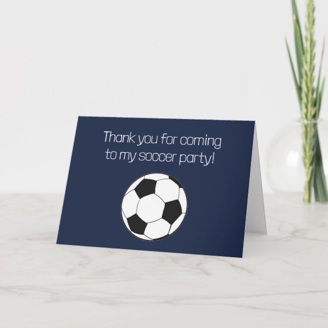 10th Birthday Soccer Sports Boys Kids Thank You Card (Front)