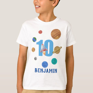 10th Birthday Solar System Planets T-Shirt