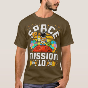 10th Birthday Space Mission 10 Years Old Astronaut T-Shirt