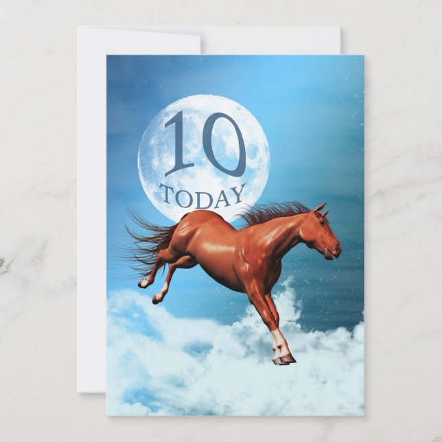 10th birthday Spirit horse party invitation (Front)