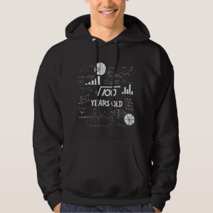 10th Birthday Square Root Math 10 Years Old Bday Hoodie