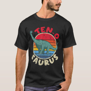 10Th Birthday Ten O Saurus I Brachiosaurus I Famil T-Shirt