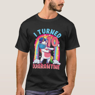 10Th Birthday Ten Year Old Flossing Unicorn T-Shirt