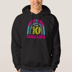 10th Birthday This Girl Is Now 10 Double Digits Hoodie