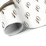 10th Birthday Tin Wedding Anniversary Elegant Gold Wrapping Paper<br><div class="desc">10th Anniversary Tin Wedding Anniversary 10 Years 10th Birthday Number 10 Gold Look Typography Elegant Festive Gift Wrapping Paper,  you can change the white background colour</div>