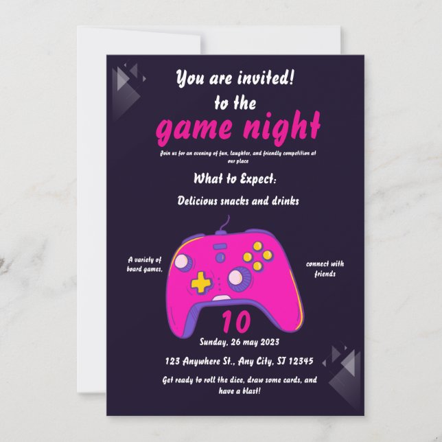 10th birthday VIDEO invitation for girls (Front)