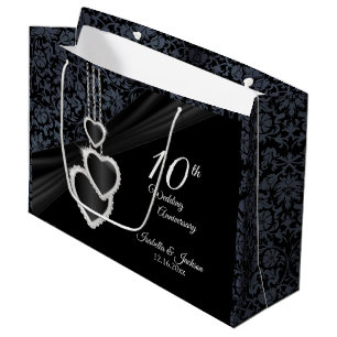 10th Black Onyx & White Anniversary - Large Gift Bag