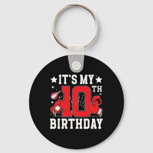 10th Boxing Birthday Party 10 Year Old Boxer Birth Key Ring