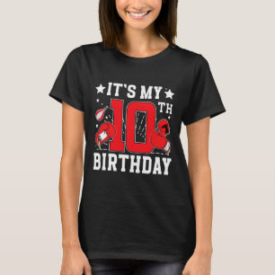 10th Boxing Birthday Party 10 Year Old Boxer Birth T-Shirt
