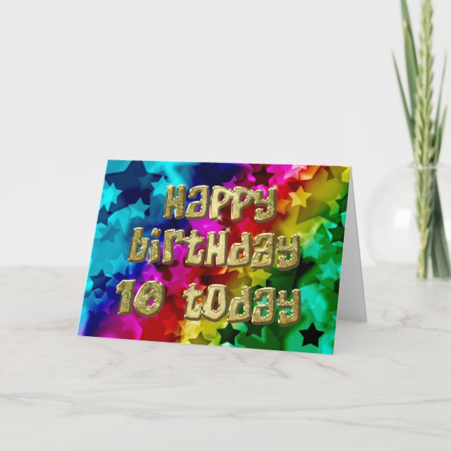 10th Bright stars birthday card (Front)
