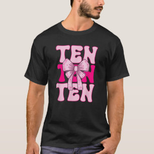 10th Coquette Birthday Party Ten Year Old Girl Coq T-Shirt