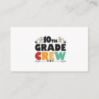 10TH Grade Crew Funny Back To School Student Gift
