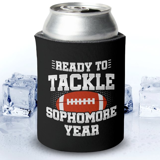 10th Grade Football Ready To Tackle Back to School Can Cooler (Creator Uploaded)