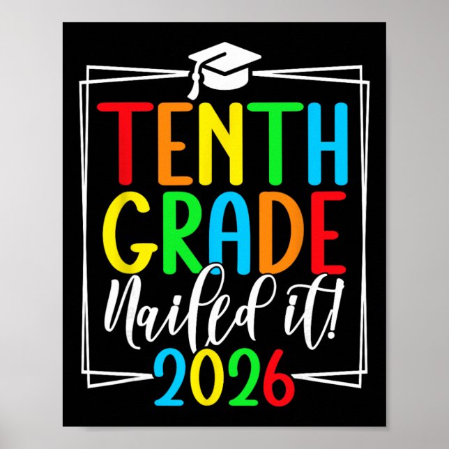 10th Grade Grad 2026 Sophomore Grad  Poster (Front)