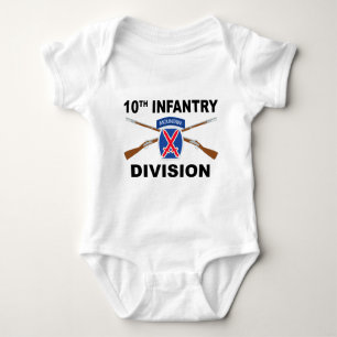 10th Infantry Division - Mountain - Crossed Rifles Baby Bodysuit
