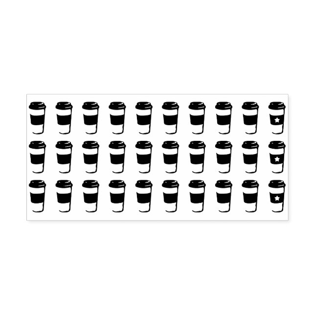 10th large coffee free business card rubber stamp (Imprint)