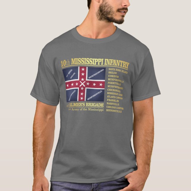 10th Mississippi Infantry (BA2) T-Shirt (Front)