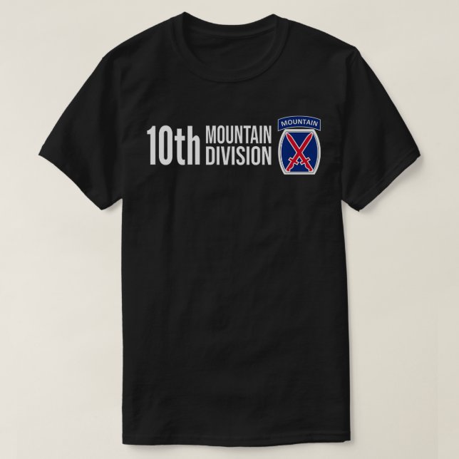 10TH MOUNTAIN DIVISION ARMY INFANTRY US USA VETERA T-Shirt (Design Front)