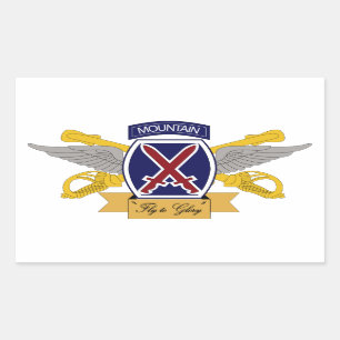 10th Mountain Division Aviation (AVN) Rectangular Sticker
