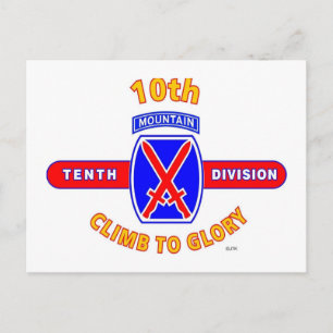 10TH MOUNTAIN DIVISION "CLIMB TO GLORY" POSTCARD