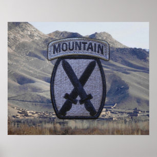 10th Mountain Division Fort Drum Patch Poster