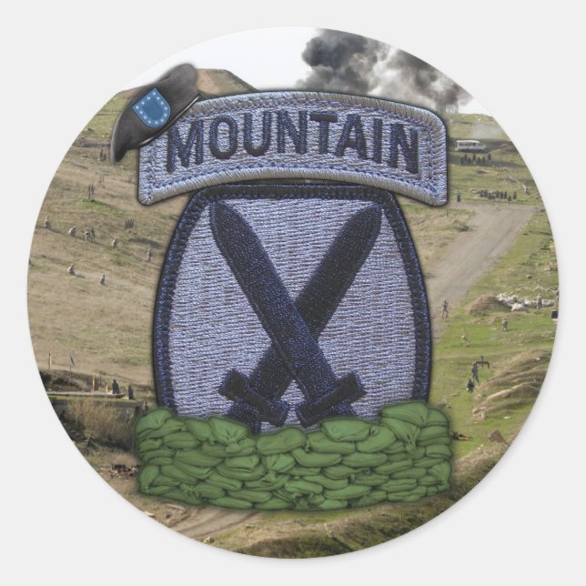 10th Mountain Division Fort Drum Patch Stickers (Front)