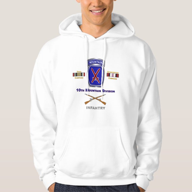 10th Mountain Division Iraq & Afghanistan Veteran Hoodie (Front)
