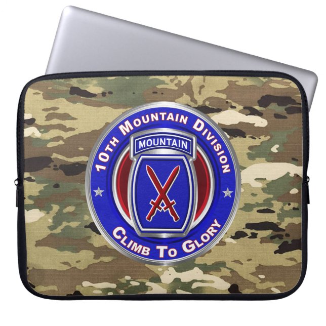 10th Mountain Division Laptop Sleeve (Front)